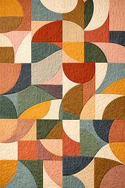 Textured Geometric Mosaic by DesignDoodle