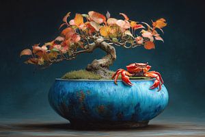 Le royaume d'automne du crabe bonsaï