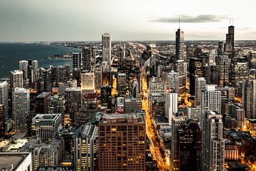 Urban Shot Chicago Skyline von Munich Art Prints