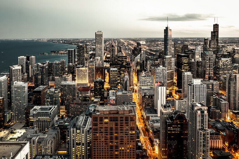 Tournage urbain dans le Skyline de Chicago par Munich Art Prints