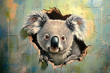 Peekaboo Koala by OMG Art
