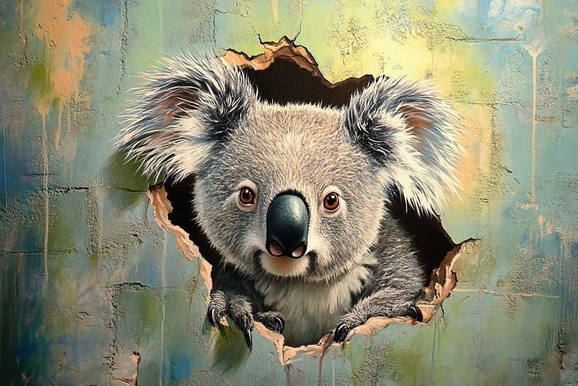 Peekaboo Koala by OMG Art