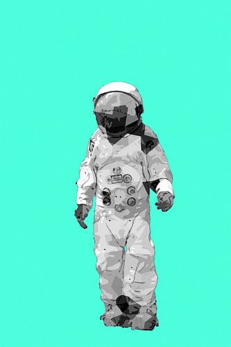 Spaceman AstronOut (groen en wit)
