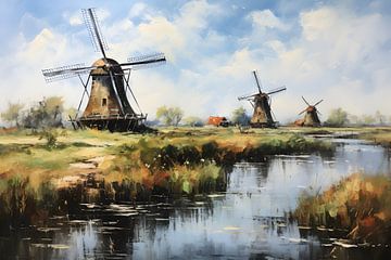 Die Windmühlen von Kinderdijk #2 von Mathias Ulrich