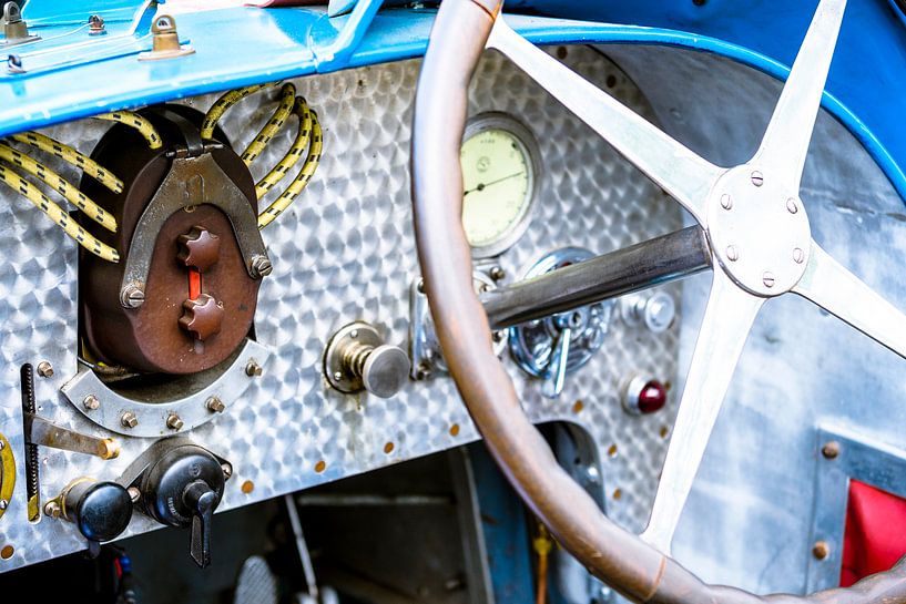 Bugatti Typ 35 Weinlese-Rennwagen-Armaturenbrettdetail von Sjoerd van der Wal Fotografie