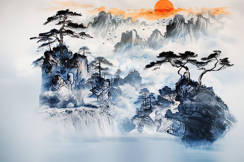 schilderachtige Japanse kunst van Egon Zitter