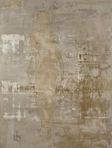 Abstract portret in Japandi stijl