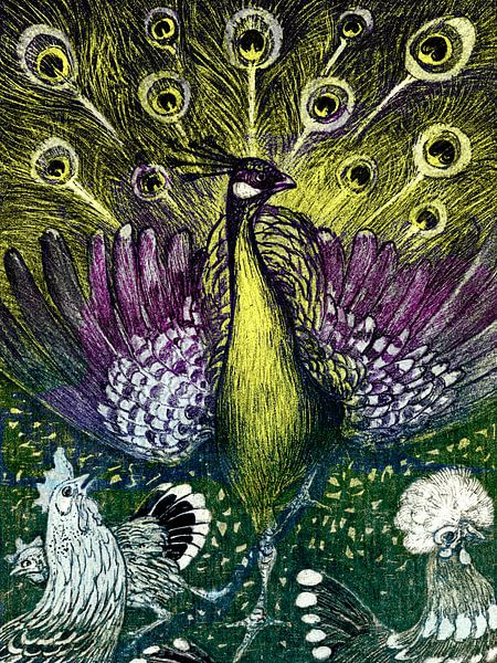 Peacock - Rainbow Edition by Mad Dog Art