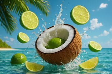 Tropische limoen met kokosnoot van Imperial Art House