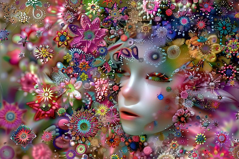 Flowerpower Fantasie Porträt von Egon Zitter