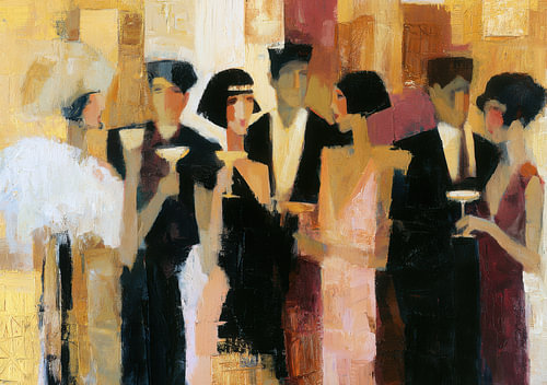 Elegant society in the style of the Roaring Twenties
