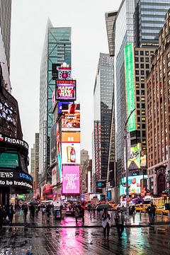 Time Square in de regen  New York