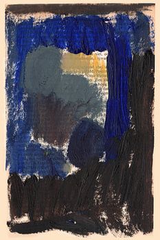 Abstraktes Ultramarin auf altem Papier