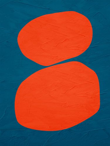 Organische geometrische abstracte kunst in aardetinten