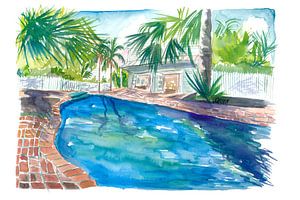 Magic Blue Pool im abgelegenen Key West Florida