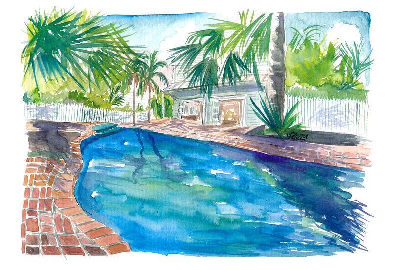 Magic Blue Pool im abgelegenen Key West Florida von Markus Bleichner