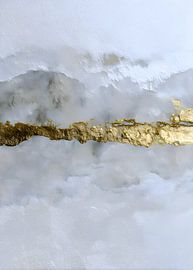 Art abstrait minimaliste Wabi-Sabi doré