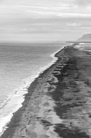 Black lava beach south coast Iceland