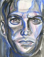 Blauwe man