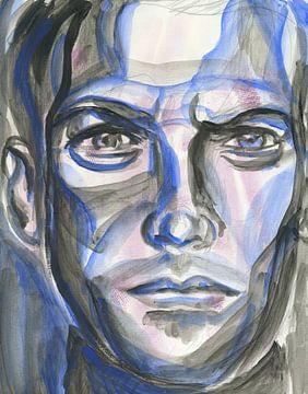 Blauwe man van ART Eva Maria