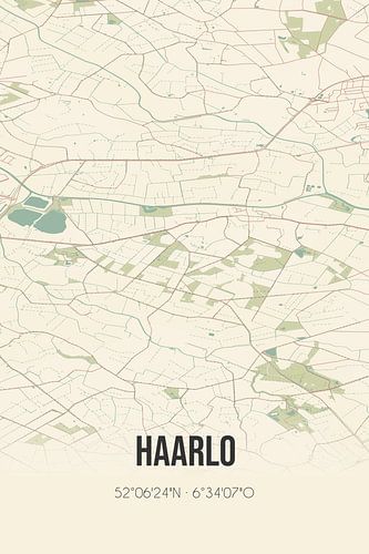 Vieille carte de Haarlo (Gelderland)