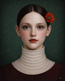 Rode bloem van vincenzomarzocchiartist