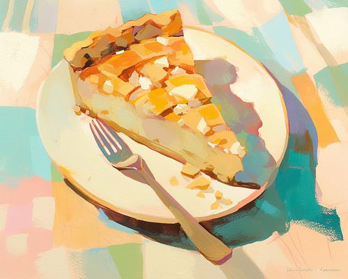 Apfelkuchen Kunst | Künstlerisches Gebäck Leinwand