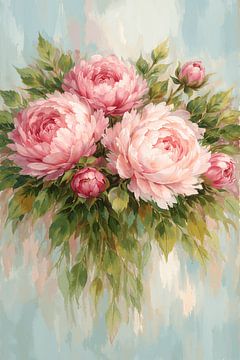 Zartes rosa Blumenbild von IamHome Studio