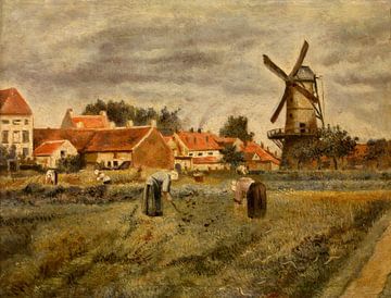 Aardappels oogsten, Henri De Braekeleer