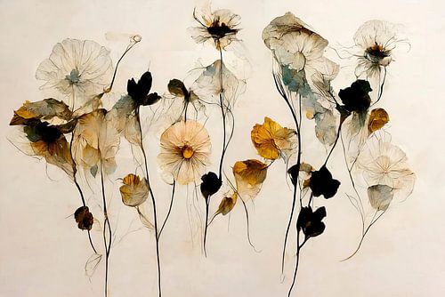 Fleurs sèches fragiles