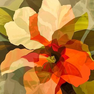 Gelaagde Bloemenpracht in Warme Aardetinten van Color Square