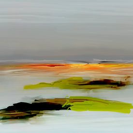 Abstraktion, Landschaft Nordsee. von SydWyn Art
