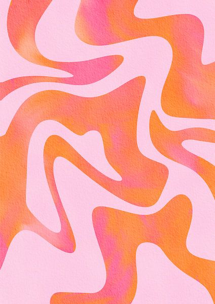 Abstrakte Welle in Rosa von Baroo Bloom
