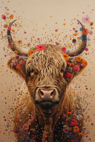 Highlander's Heirloom - Autumn Flower Symphony - Scottish Highlander