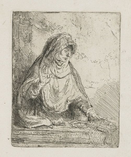 La Vierge Marie avec les outils de la passion, Rembrandt van Rijn par Ed z'n Schets