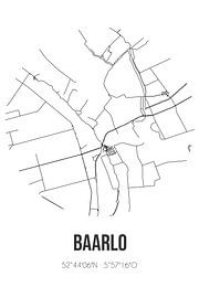 Baarlo (Overijssel) | Landkaart | Zwart-wit van Stad & Wand