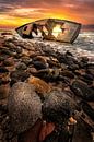 Sunset by the shipwreck van Costas Ganasos thumbnail