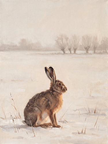 Hare in the snow – Winter Stillness
