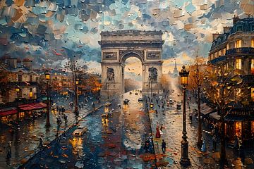 Parijs in de avond van Skyfall