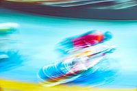 Cycliste en mouvement