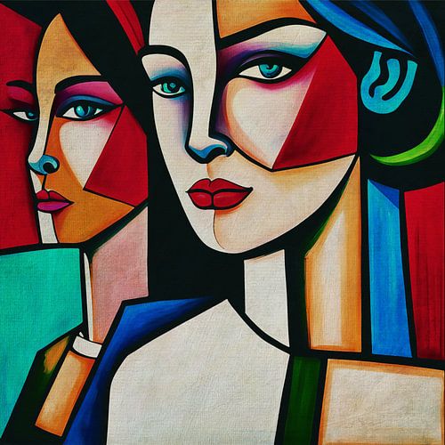 Een man kijkt naar meisjes in relatie