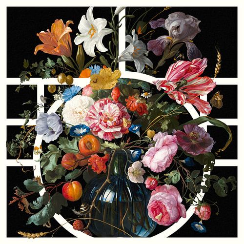 Vase with Flowers - a 3D collage