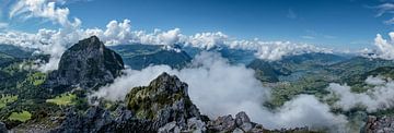 Mythen Panorama über die Zentralschweiz van Pascal Sigrist - Landscape Photography
