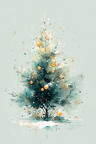 Christmas Tree in Watercolor no. 3