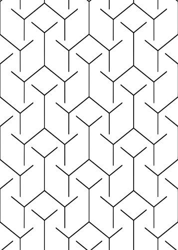 Minimalistische Y-vormige geometrie