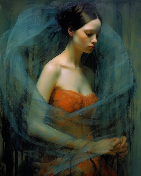 Portrait aux couleurs pastel &quot;Ballerina&quot; par Carla Van Iersel