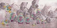 Matroschka Puppen Gemälde von Jos Hoppenbrouwers Kunst Miniaturansicht