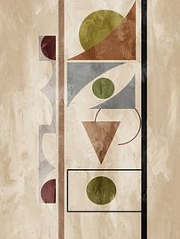 Modern Geometric Abstract Art in Earth Tones