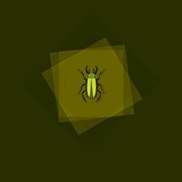 insect illustratie tekening op groen