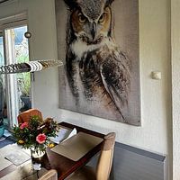 Klantfoto: Uil van Abstract Schilderij, als ArtFrame